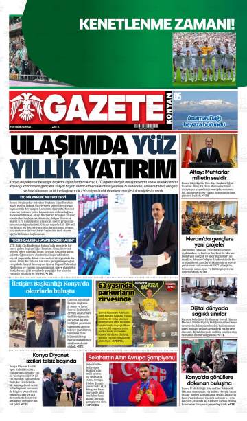 Gazete Konyam gazetesi ilk sayfası