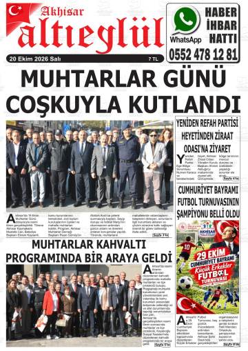 Akhisar Altıeylül gazetesi ilk sayfası