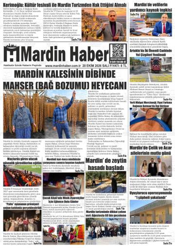 Mardin Haber gazetesi ilk sayfası