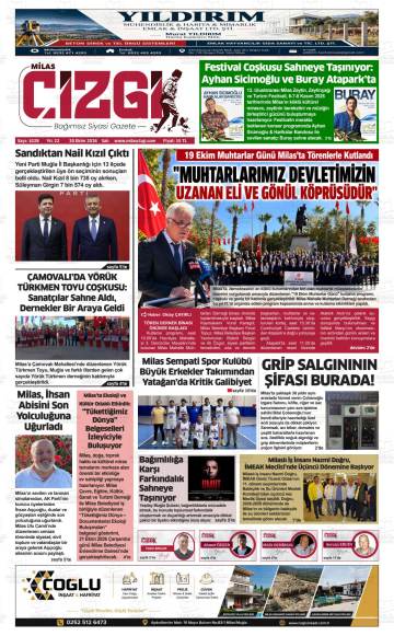 Milas Çizgi gazetesi ilk sayfası