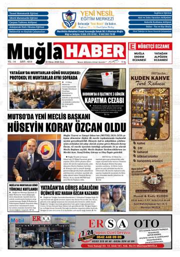 Muğla Haber gazetesi ilk sayfası