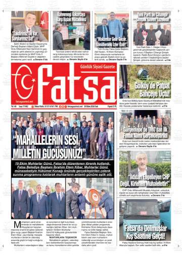 Fatsa gazetesi ilk sayfası