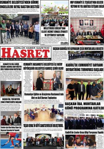 Hasret gazetesi ilk sayfası