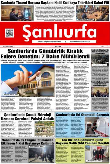 Şanlıurfa gazetesi ilk sayfası