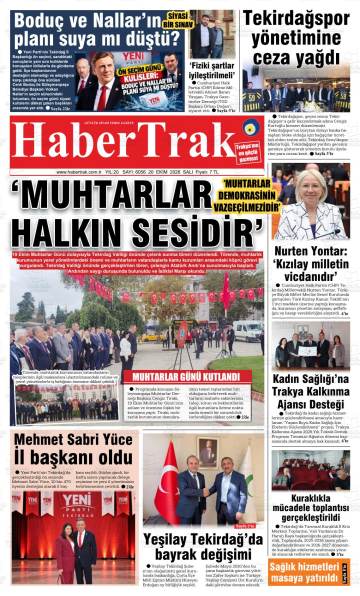Haber Trak gazetesi ilk sayfası