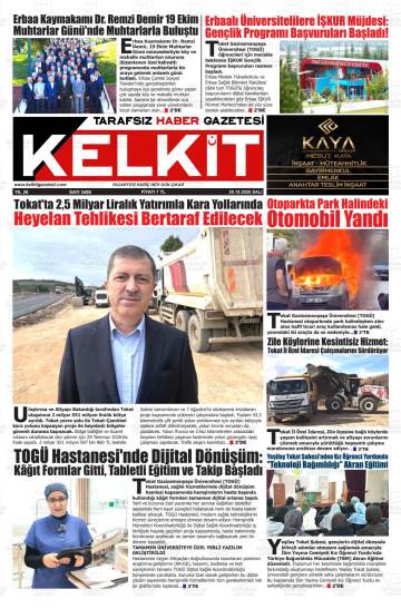 Kelkit gazetesi ilk sayfası