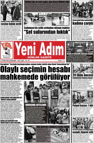 Yeni Adım gazetesi ilk sayfası