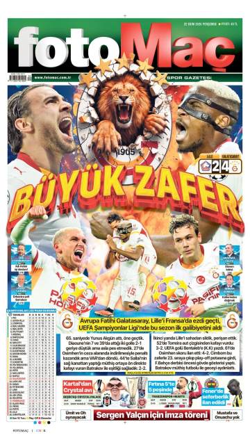 Fotomaç gazetesi ilk sayfası