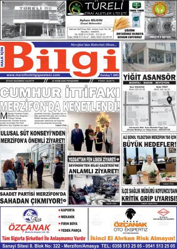 Halk İçin Bilgi gazetesi ilk sayfası