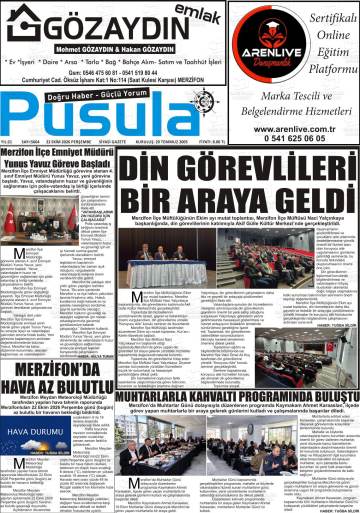 Pusula gazetesi ilk sayfası