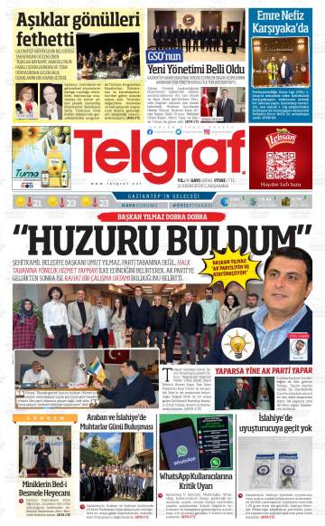 Telgraf gazetesi ilk sayfası