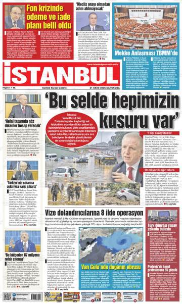 İstanbul gazetesi ilk sayfası