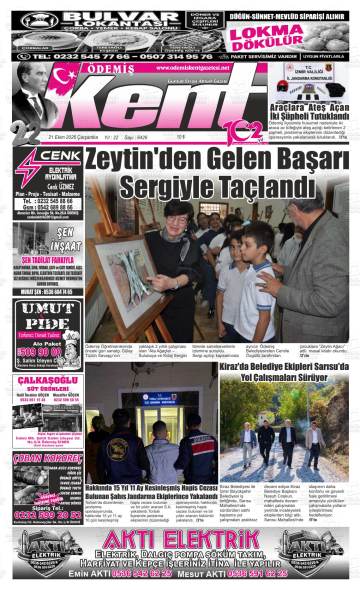 Ödemiş Kent gazetesi ilk sayfası