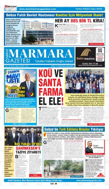 Mavi Marmara gazetesi ilk sayfası