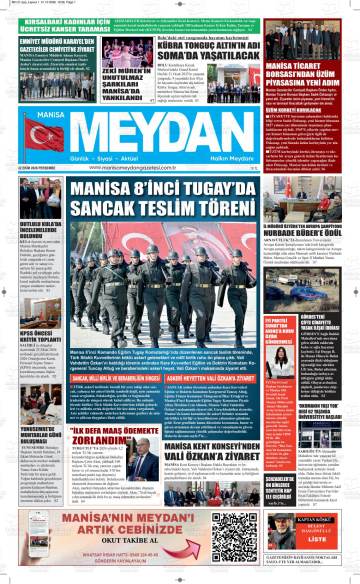 Manisa Meydan gazetesi ilk sayfası