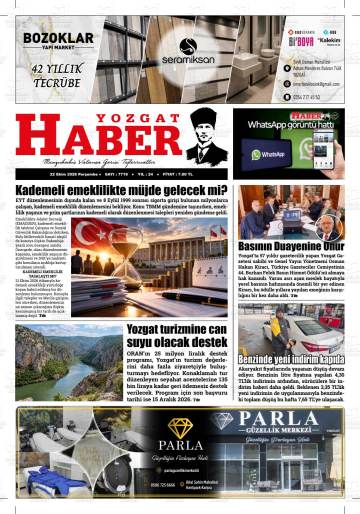 Yozgat Haber gazetesi ilk sayfası