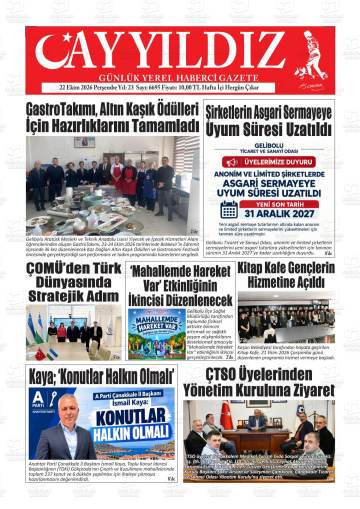 Ayyıldız gazetesi ilk sayfası