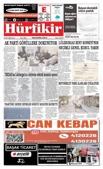 Hürfikir gazetesi ilk sayfası