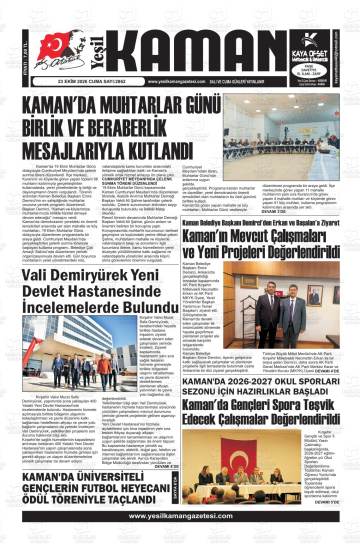 Yeşil Kaman gazetesi ilk sayfası