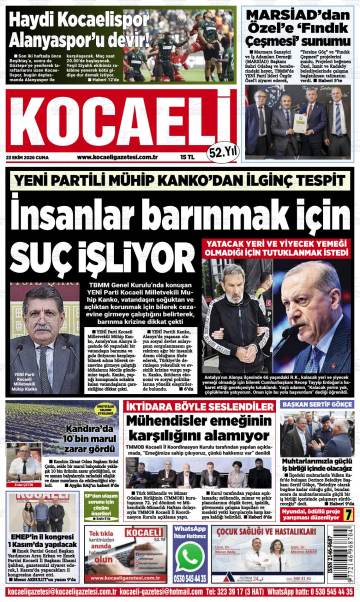 Kocaeli gazetesi ilk sayfası