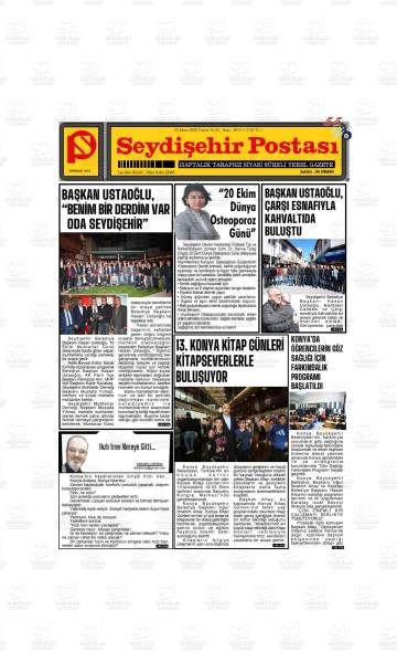 Seydişehir Postası gazetesi ilk sayfası