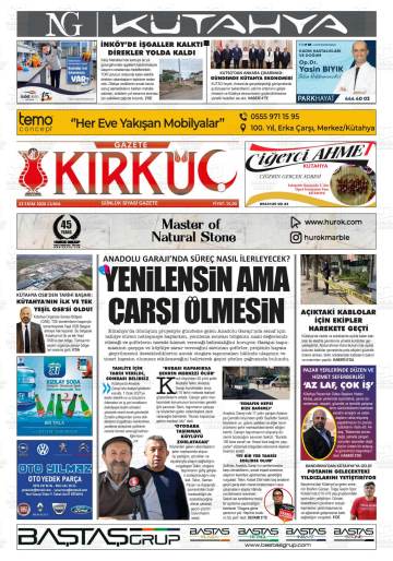 Kırküç gazetesi ilk sayfası