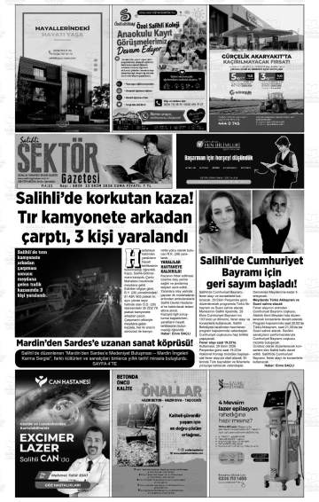 Salihli Sektör gazetesi ilk sayfası