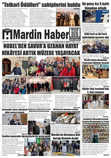 Mardin Haber gazetesi ilk sayfası