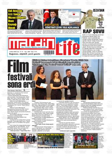 Mardin Life gazetesi ilk sayfası