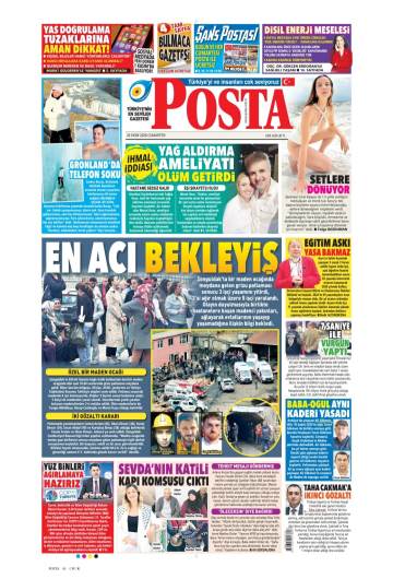 Posta gazetesi ilk sayfası