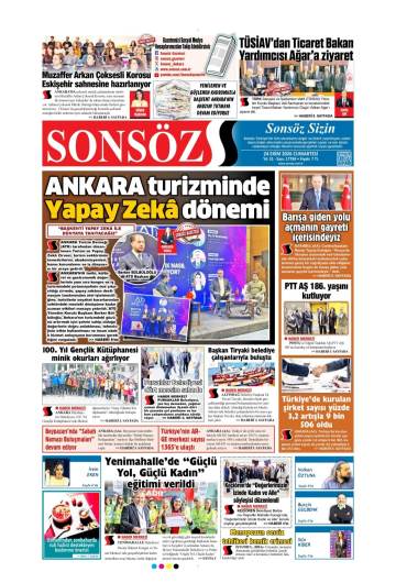 Sonsöz gazetesi ilk sayfası