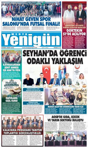 Medya Yenigün gazetesi ilk sayfası