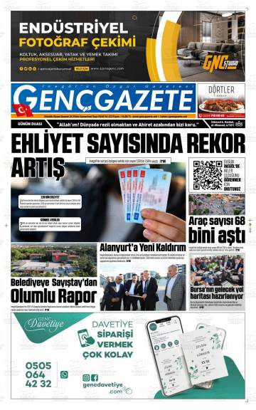 Genç Gazete gazetesi ilk sayfası