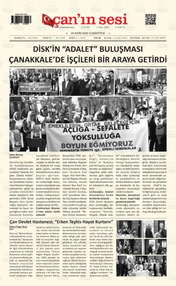 Çanın Sesi gazetesi ilk sayfası