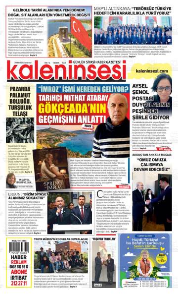 Kalenin Sesi gazetesi ilk sayfası