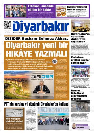 Öz Diyarbakır gazetesi ilk sayfası