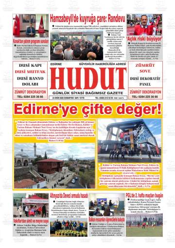 Hudut gazetesi ilk sayfası