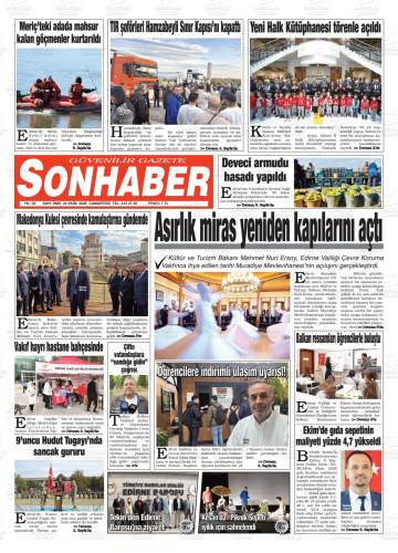 Son Haber gazetesi ilk sayfası