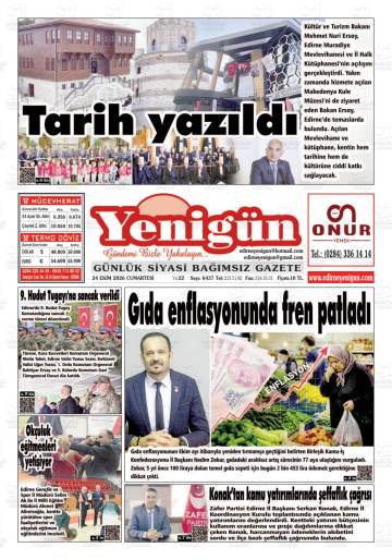 Yenigün gazetesi ilk sayfası