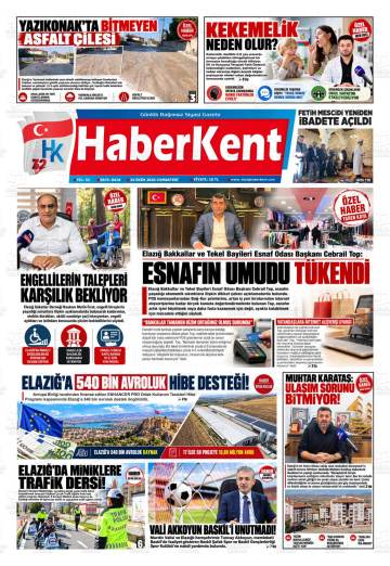 Haberkent gazetesi ilk sayfası