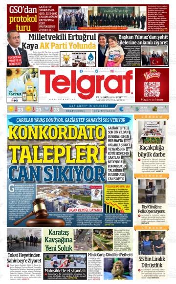 Telgraf gazetesi ilk sayfası