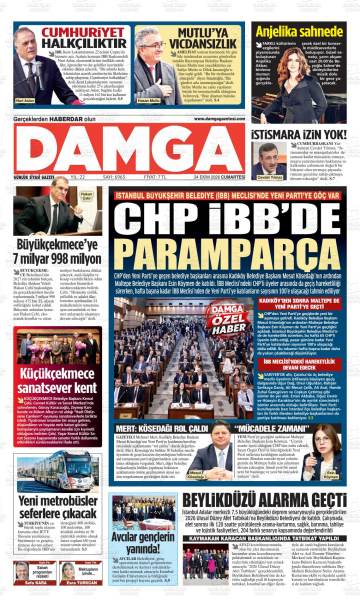 Damga gazetesi ilk sayfası