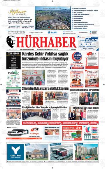 Hürhaber gazetesi ilk sayfası