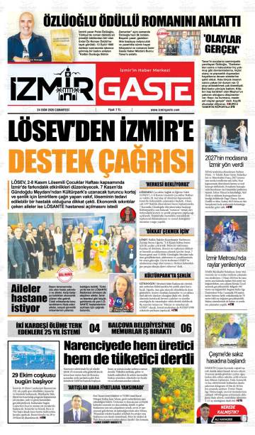 İzmir Gaste gazetesi ilk sayfası