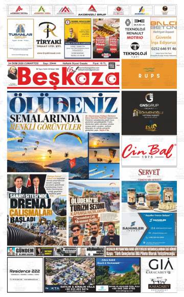 Beşkaza gazetesi ilk sayfası