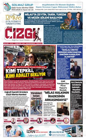Milas Çizgi gazetesi ilk sayfası