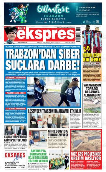 Kuzey Ekspres gazetesi ilk sayfası