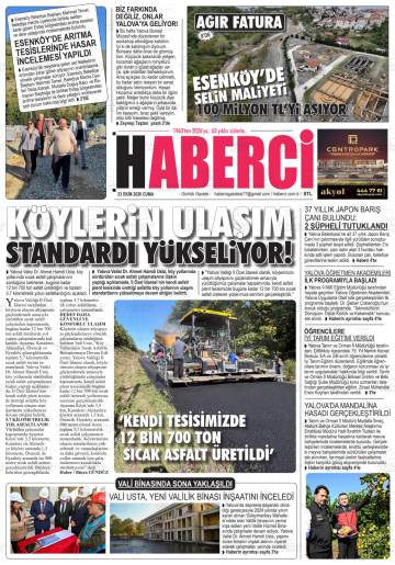 Haberci gazetesi ilk sayfası