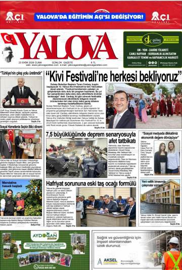 Yalova gazetesi ilk sayfası