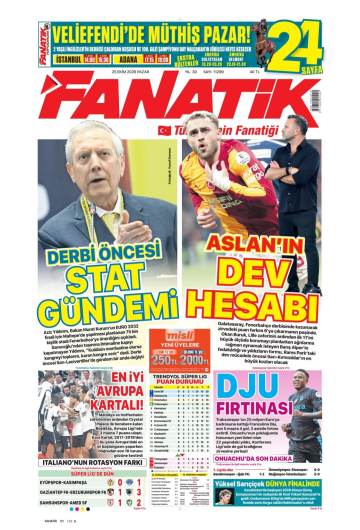 Fanatik gazetesi ilk sayfası